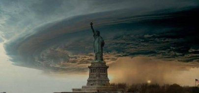 Photomontage de l'ouragan Sandy